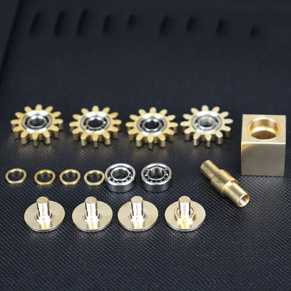 Brass Cube Gears Fidget Spinner
