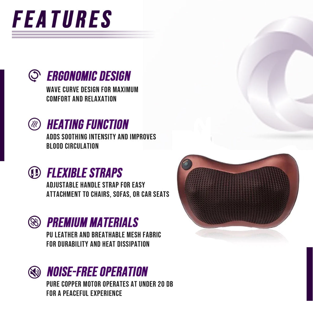 Back & Neck Massage Pillow with Heat