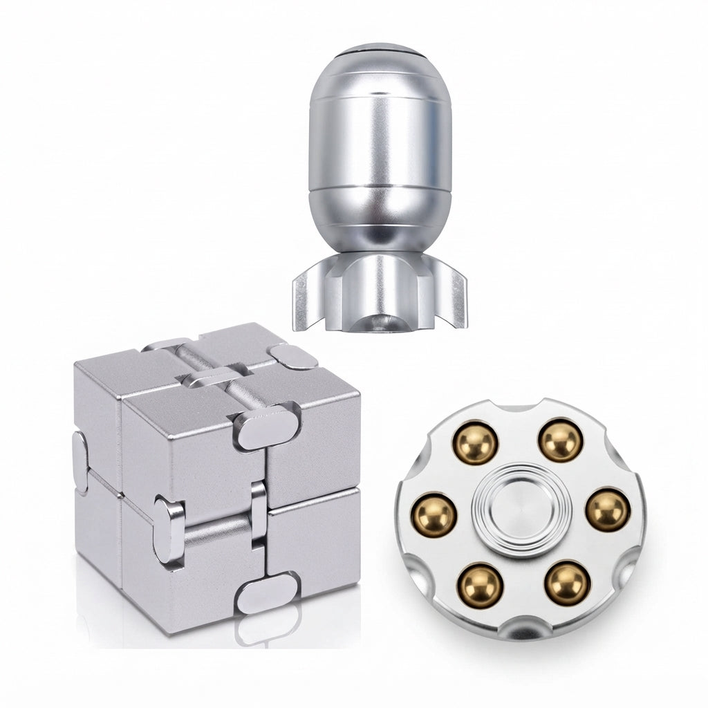 The Desktop Trio: Metal Fidget Gift Set