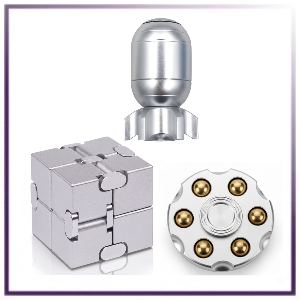 The Desktop Trio: Metal Fidget Gift Set