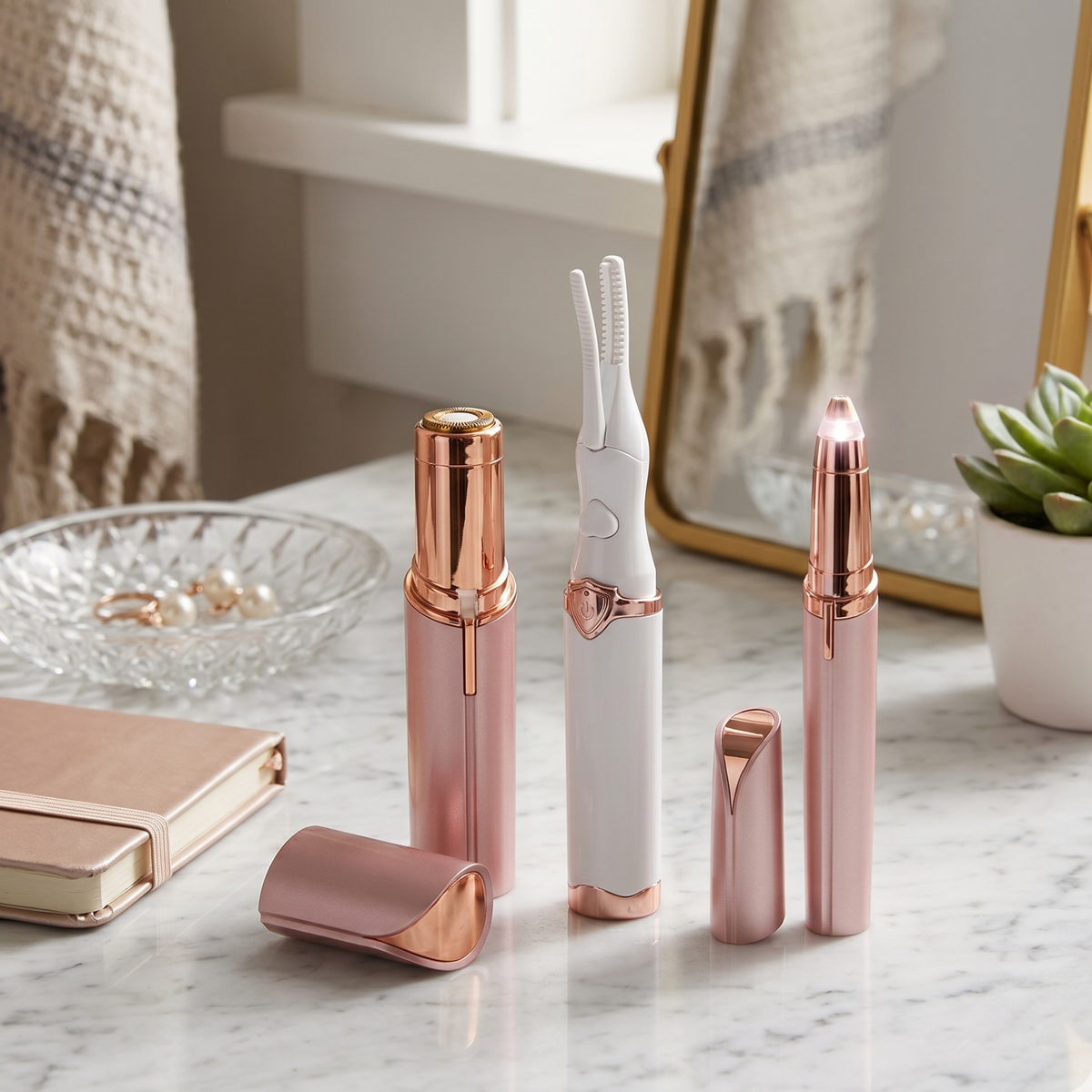 Effortless Beauty Kit: Trimmer, Brow & Lash Set