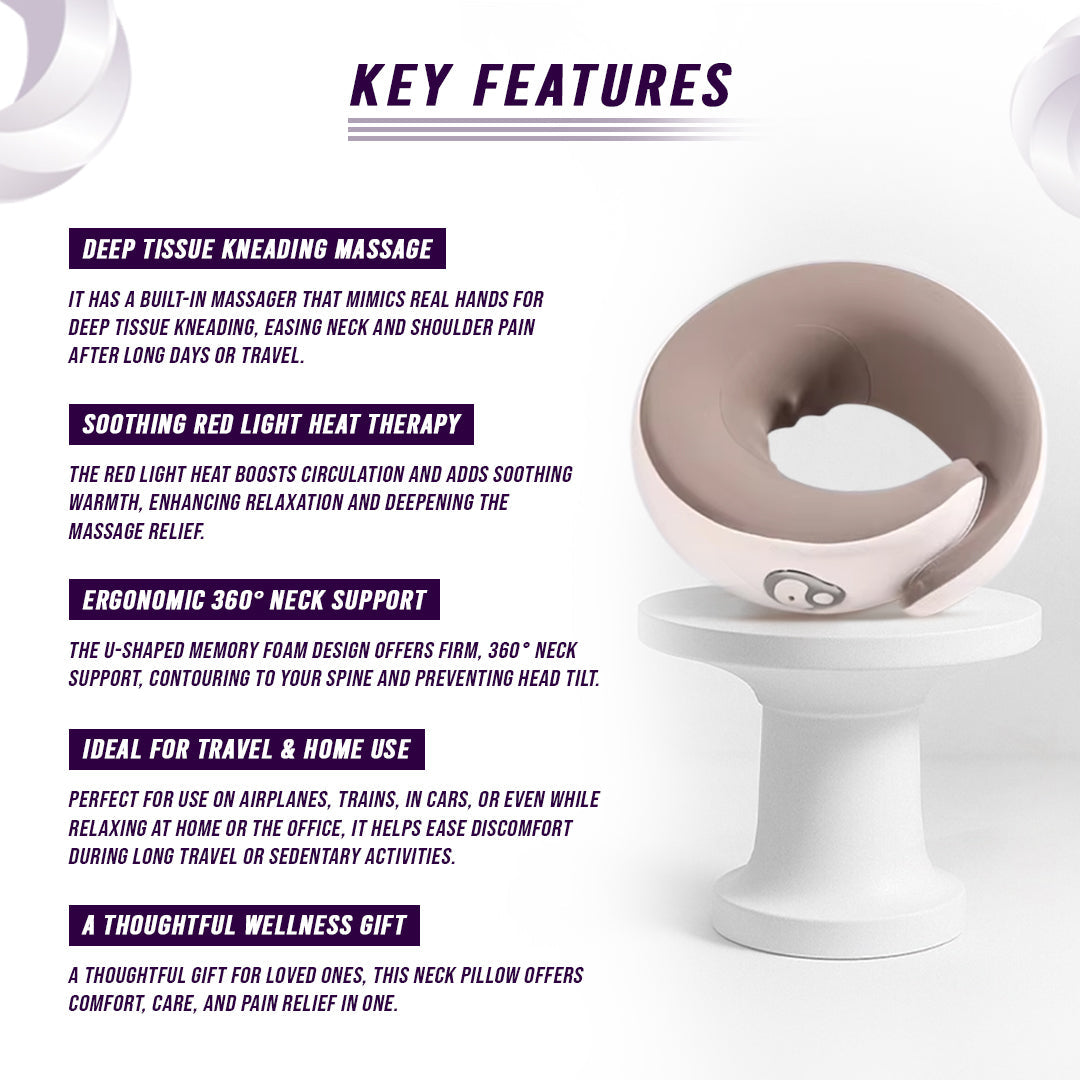 Heated Memory Foam Neck Pillow